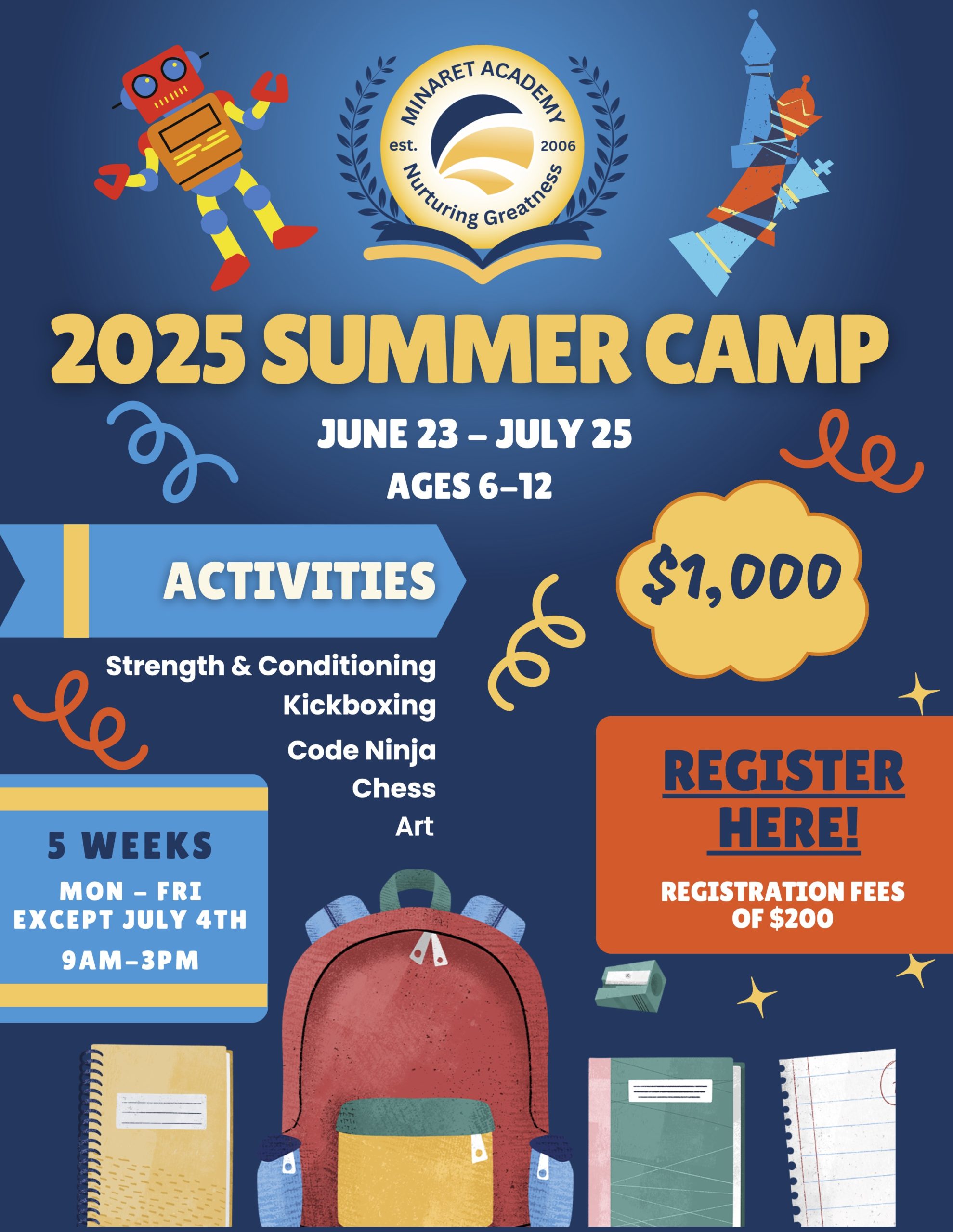 Minaret 2025 Summer Camp Flyer